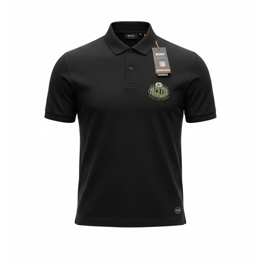 Hugo Boss NFL Greenbay Packers Polo Designer Classic Fit Shirt Size Large L